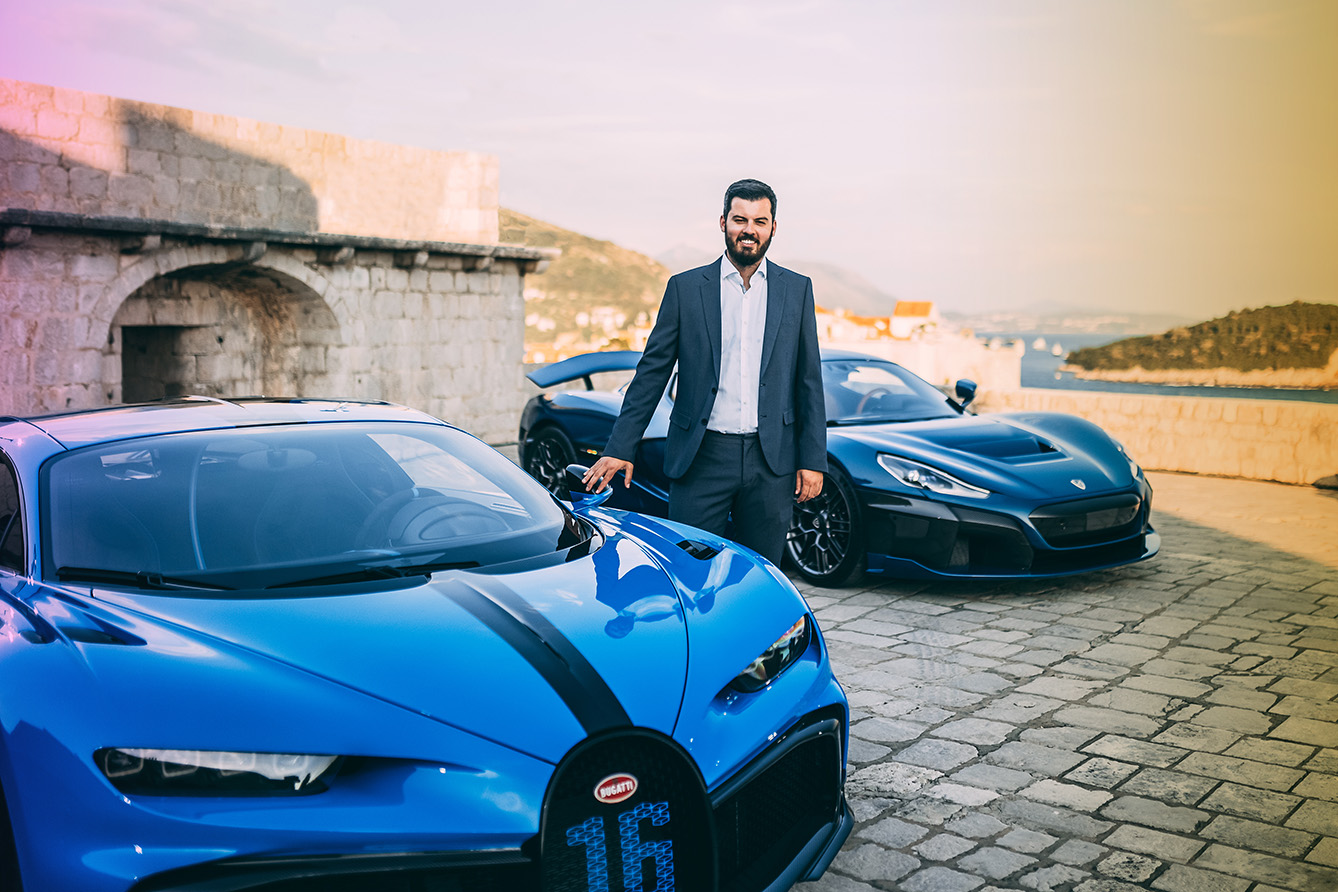 luxury cars and the owner of company Mate Rimac