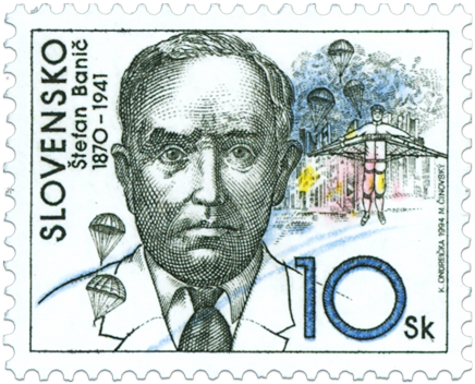 romanian stamp with Stefan banic