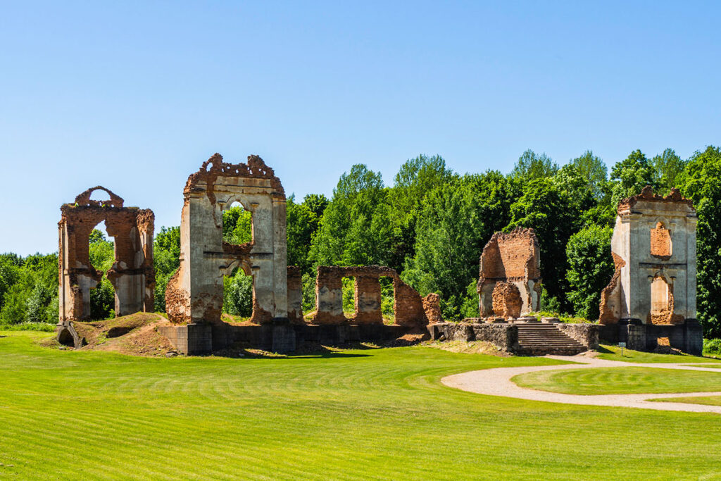 Old Manor Bricks Ruins of Republic of Paulava in Lithuania