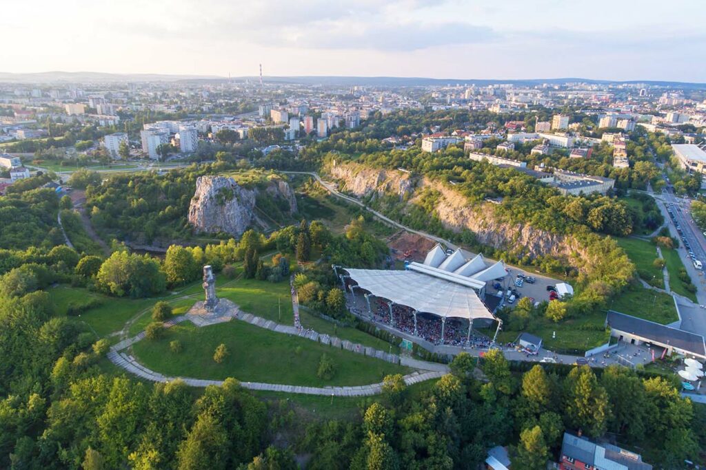 Poland Kadzielnia Amphitheater and coral reef in Kielce