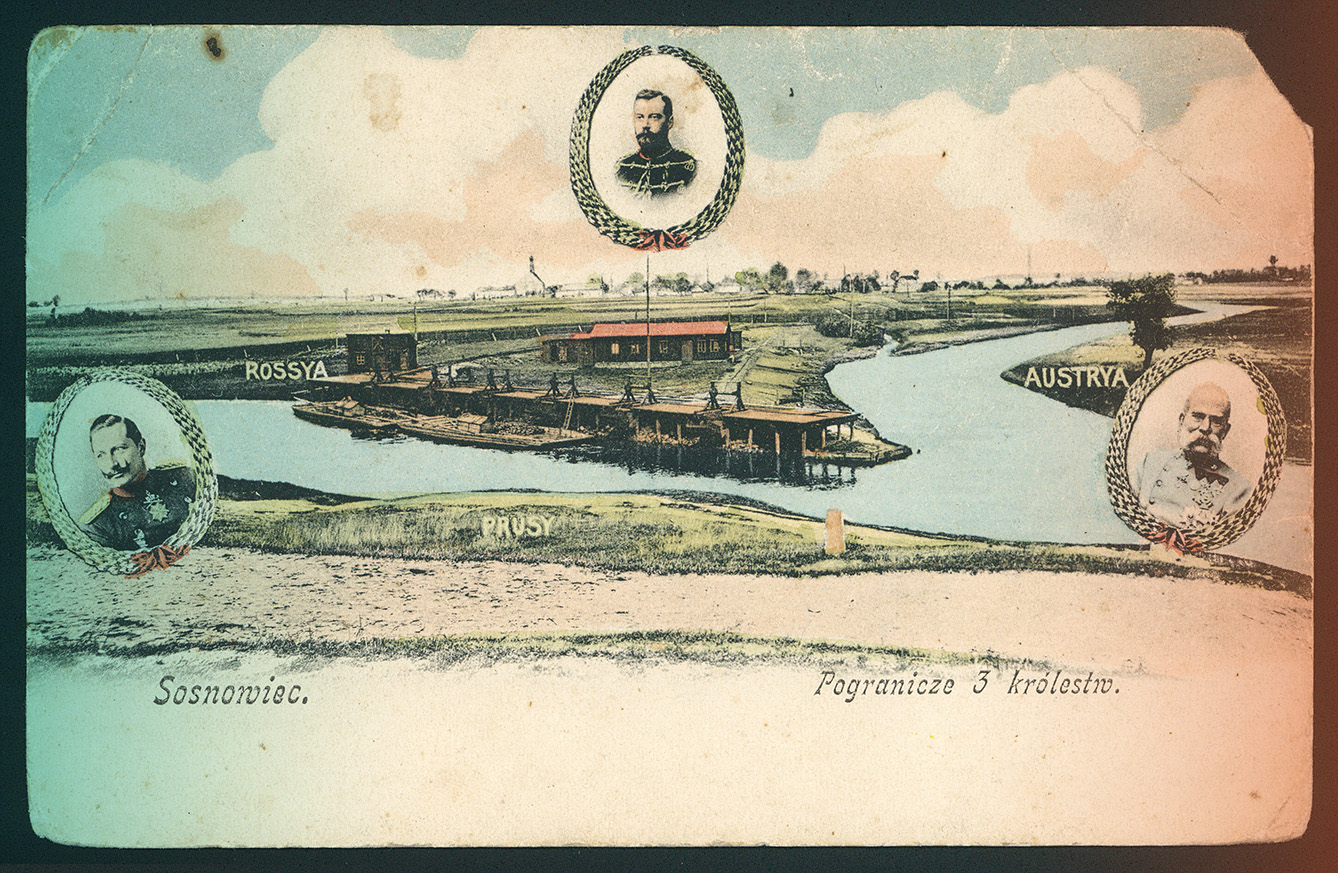 old post card showing przemsza