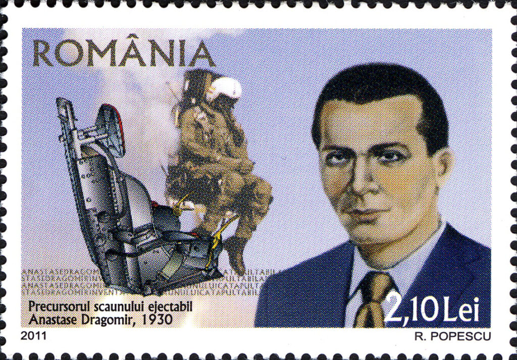 a post stamp showing Anastase Dragomir