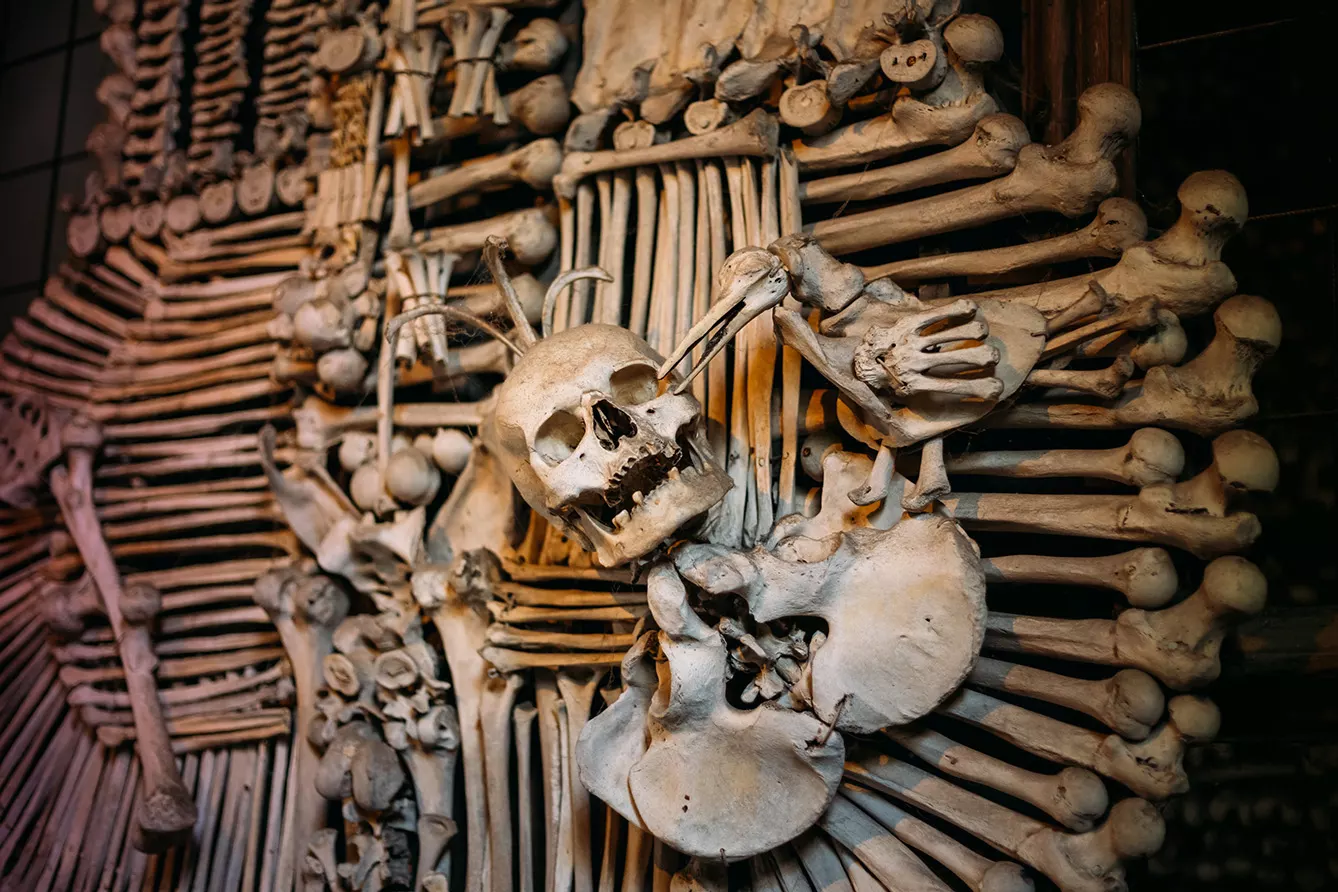 Skulls In bone chapel - Sedlec Ossuary