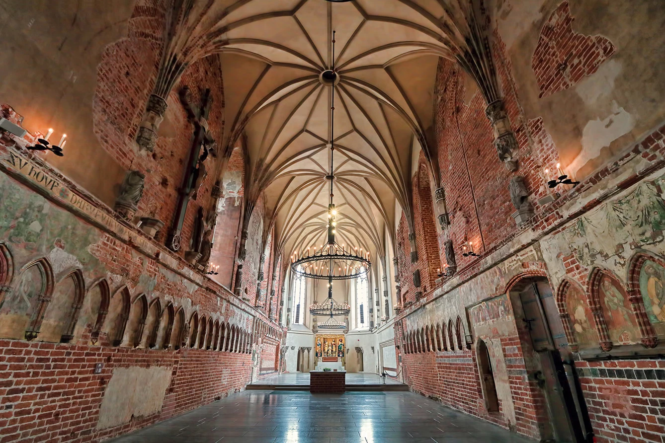Picture of old Church inside Malbork Castle Poland