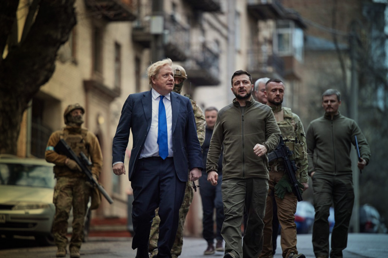 Prime Minister Boris Johnson meets Volodymyr Zelensky in Kyiv