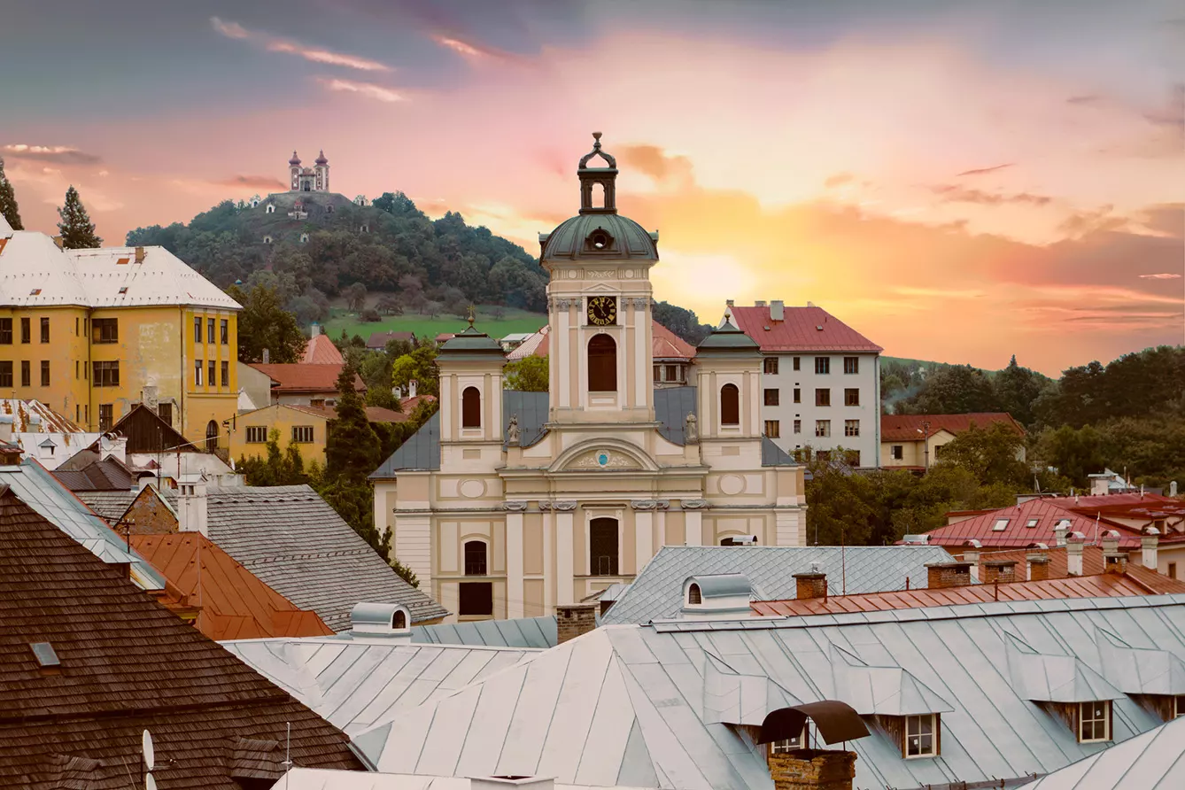 Banska Stiavnica at dusk