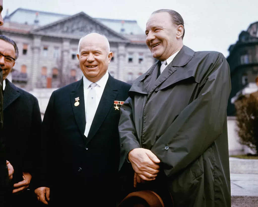 Nikita Khrushchev and Janos Kadar