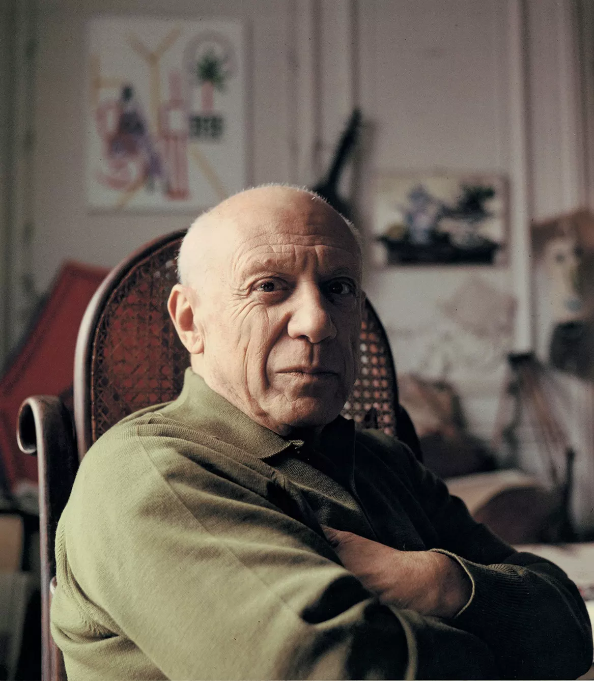 Pablo Picasso in his villa