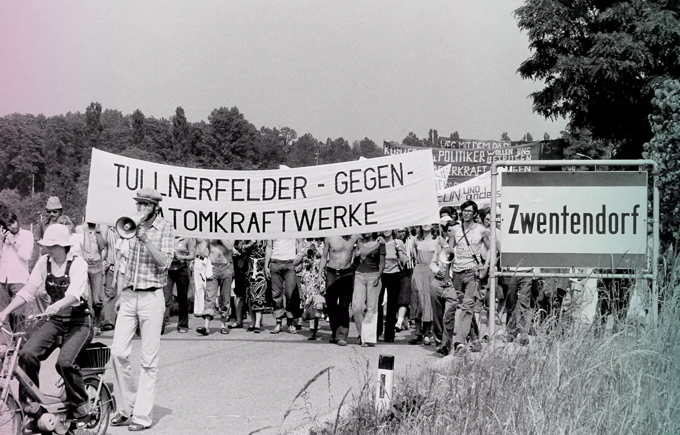 Demonstration against the nuclear power plant Zwentendorf archive photo