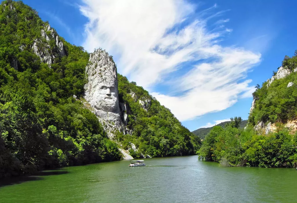Danube river landscape Romania