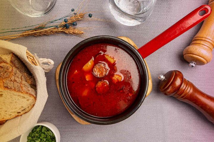 Tasty Hungarian goulash soup