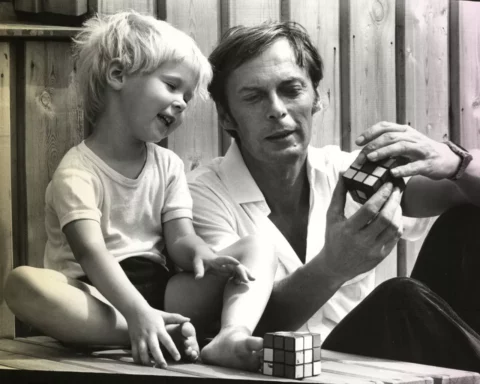 Professor Erno Rubik With Daughter