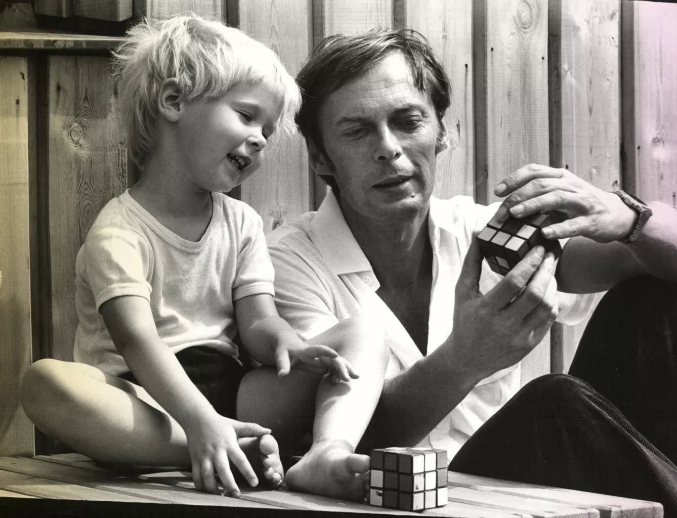 Professor Erno Rubik With Daughter