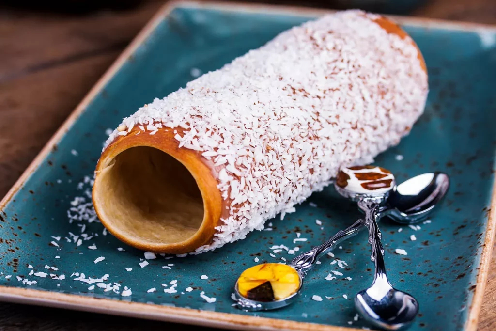 Hungarian a round loaf with coconut