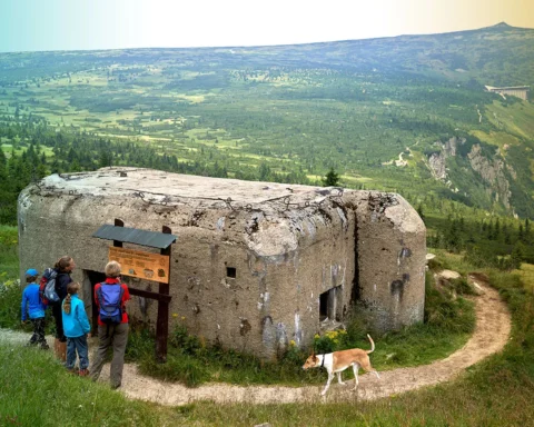 Ropik Czechoslovak border fortifications Giant mountains Krkonose national park Zlate navrsi