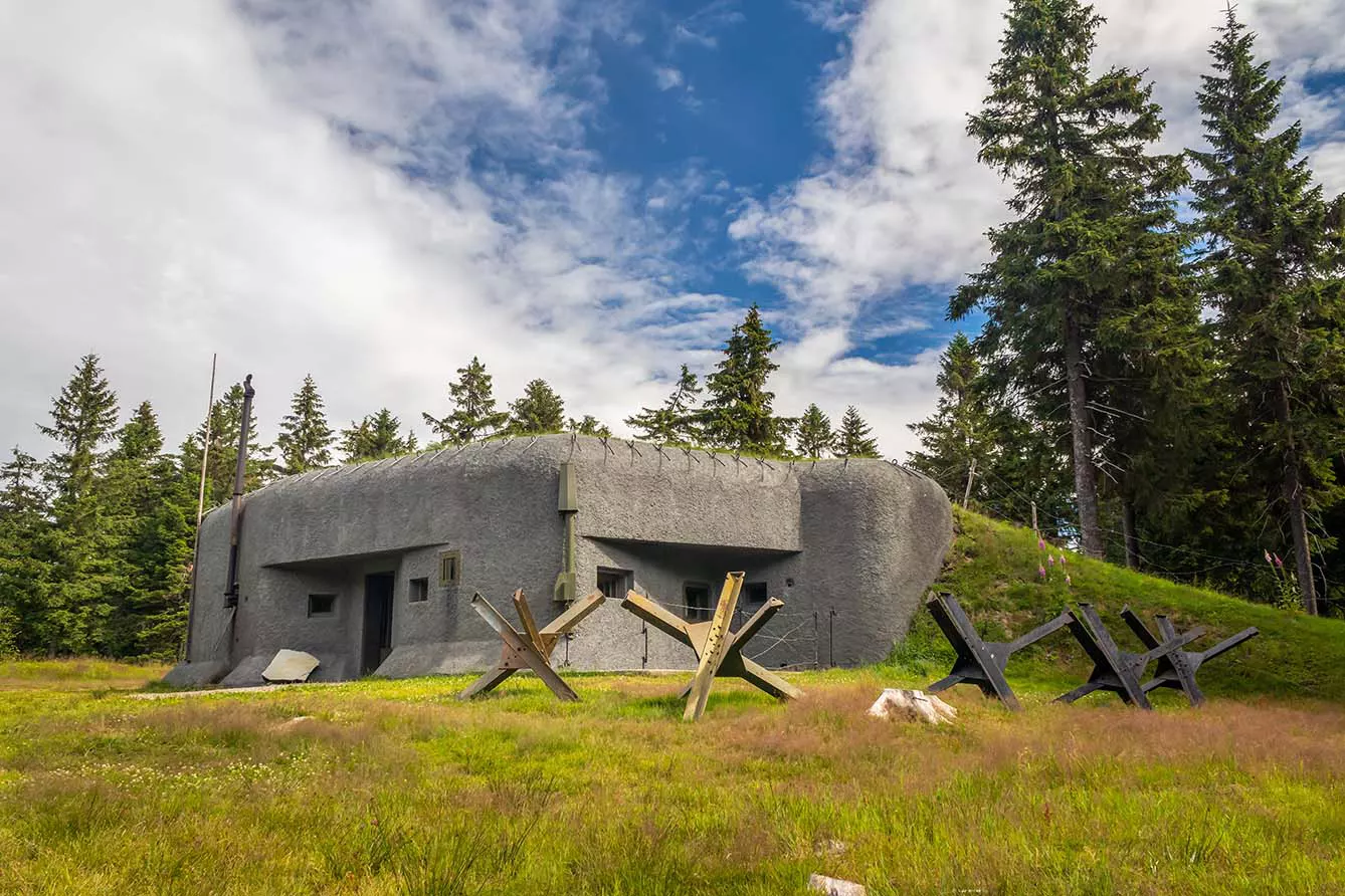 Military bunker R-S 87 Prusek at Orlicke hory, Czech republic