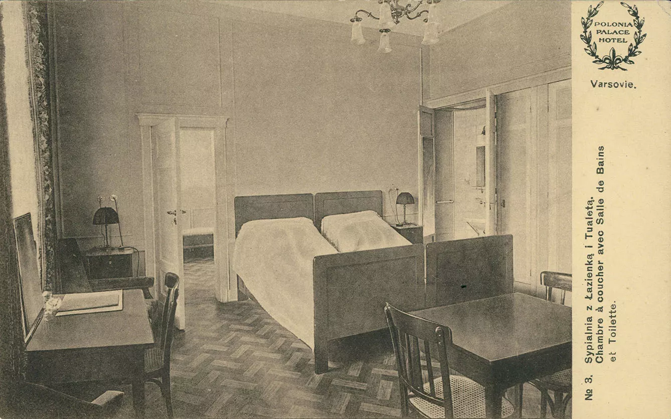 photo from 1913 room in hotel polonia