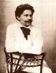 Jan Szczepanik Polish inventor siting on a chair