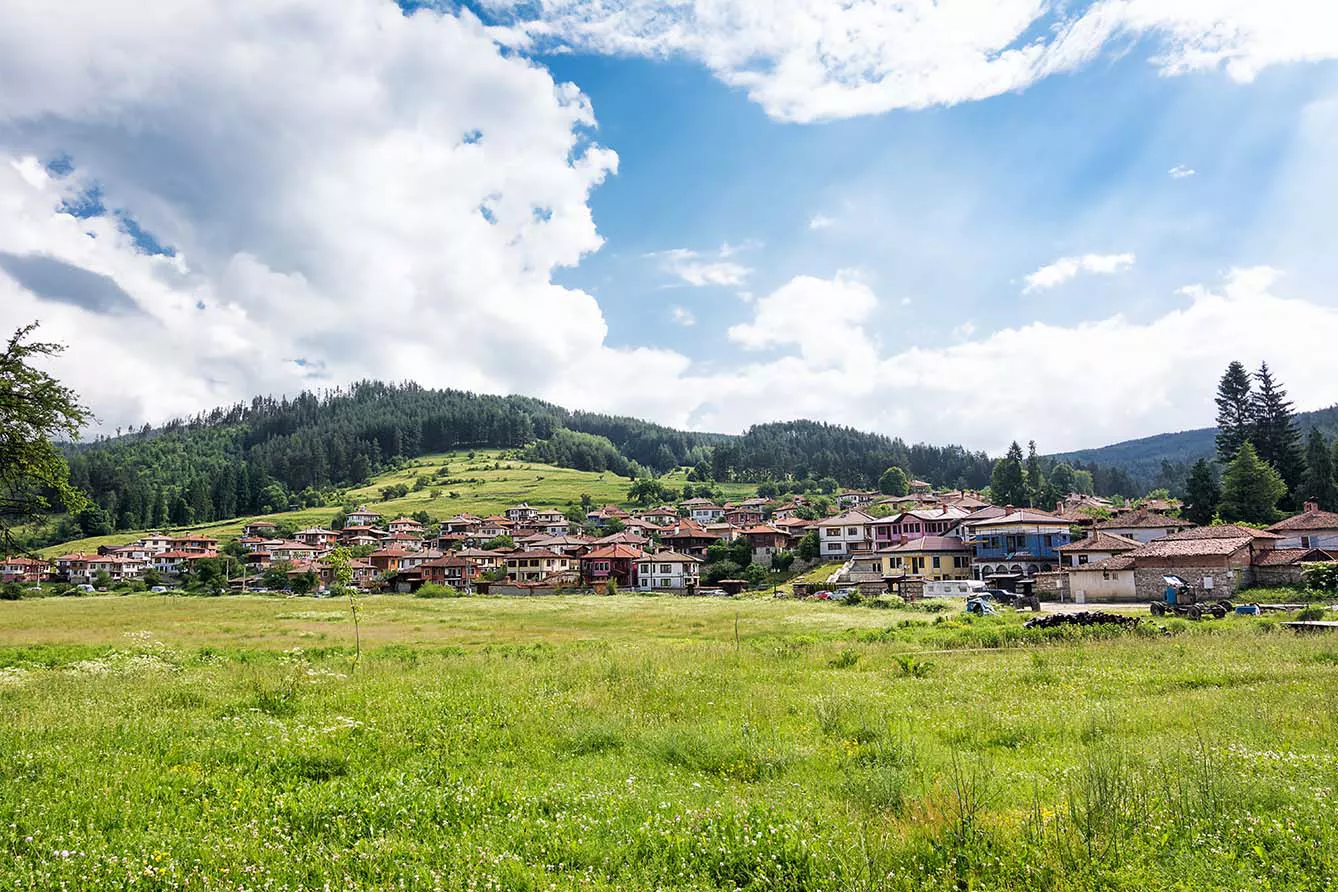 Overview of the village of Koprivshtitsa Bulgaria