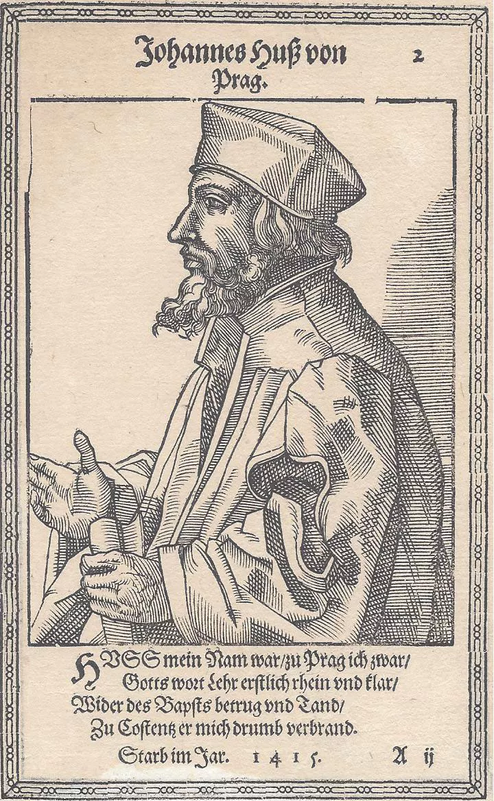 Woodcut of Jan Hus 1587