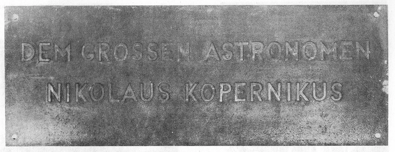 DEM GROSSEN ASTRONOMEN NIKOLAUS KOPERNIKUS