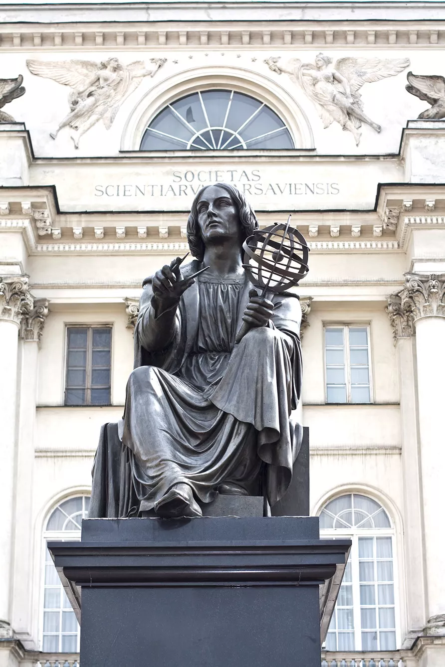 Monument of great astronomer Nicolaus Copernicus in Warsaw