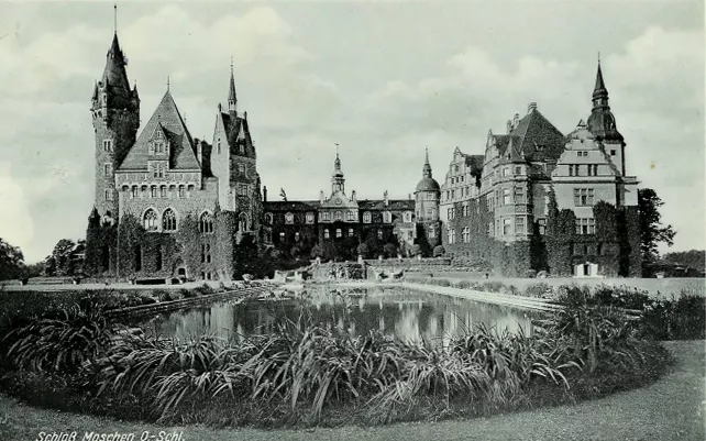 archive photo of moszna castle