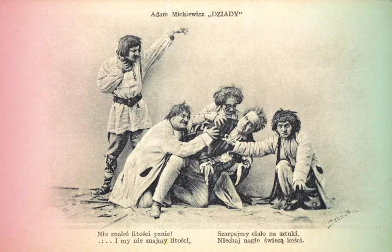 Postcard with scene from Dziady