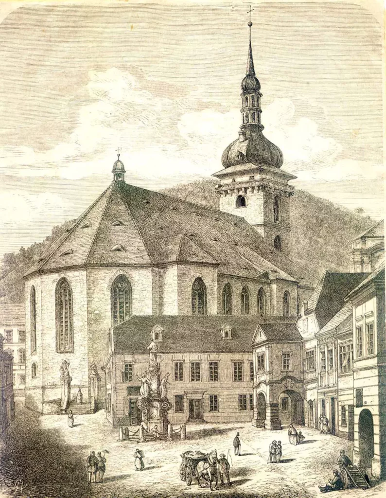 church in Most in 1878