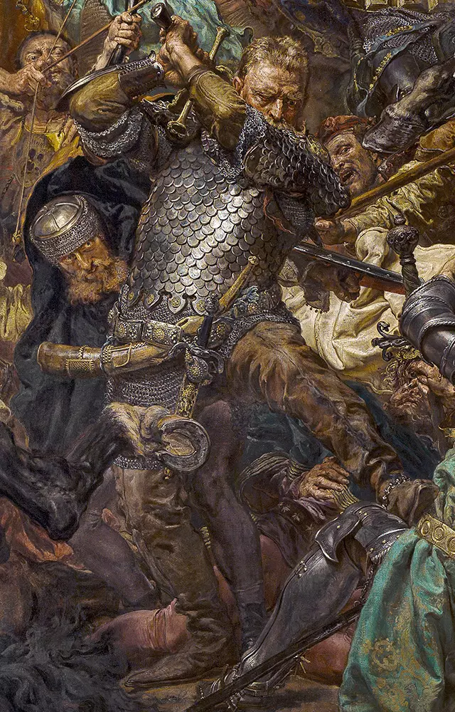 Jan Zizka in Battle of Grunwald painting by Jan Matejko