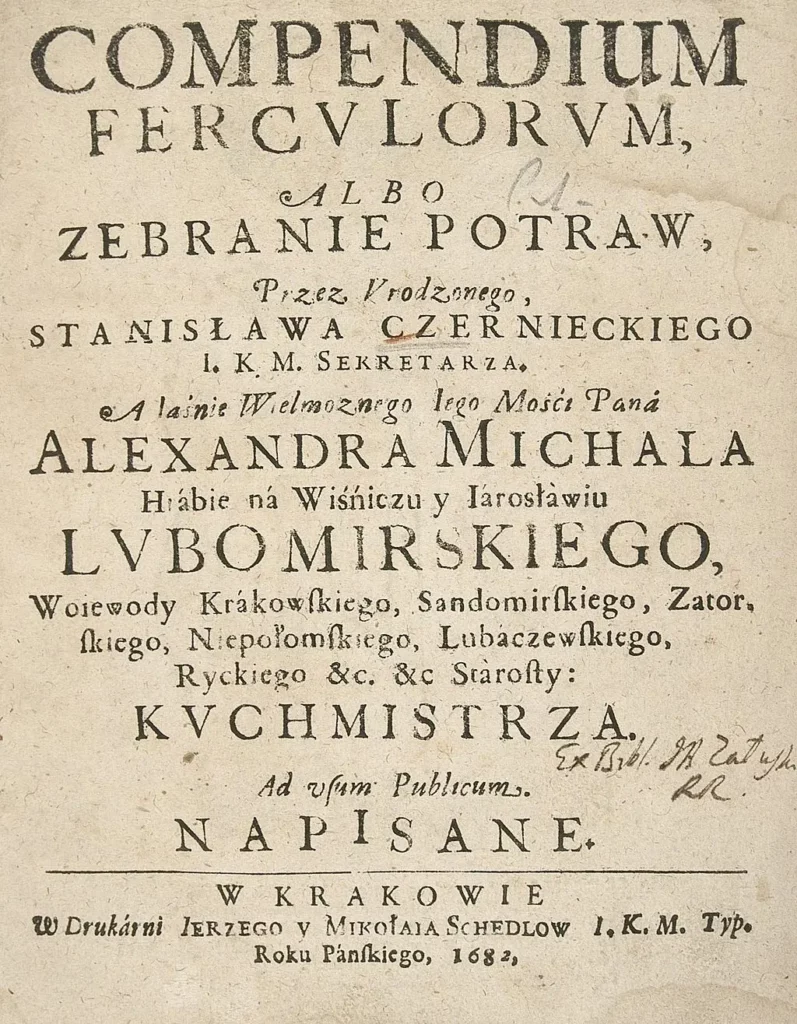 title page of Compendium ferculorum