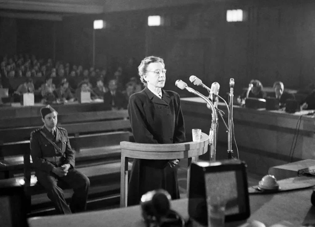 ARCHIVE PHOTO from May, 31, 1950 shows trial of Milada Horakova and company