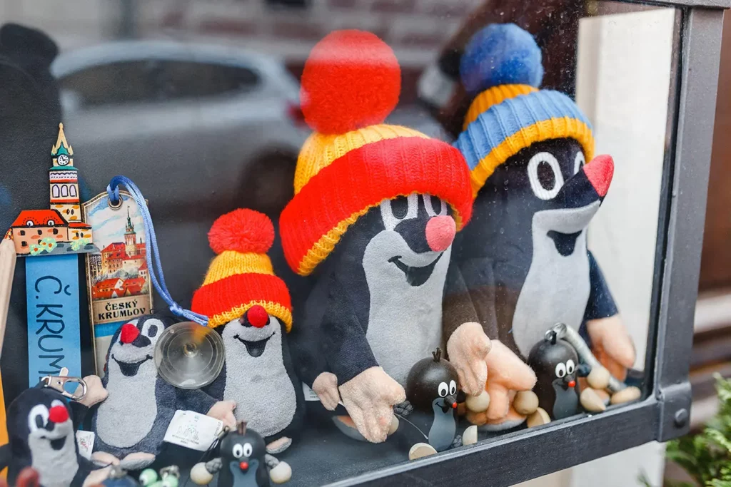 Krtek mole in a souvenir shop is on sale