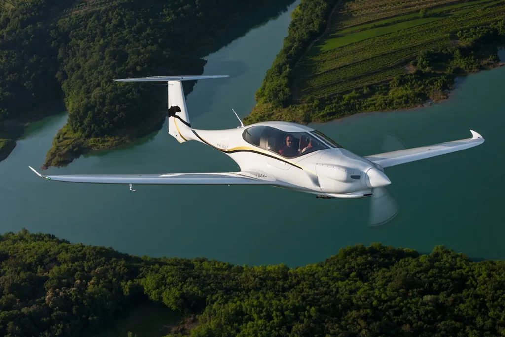 Pipistrel plane in air