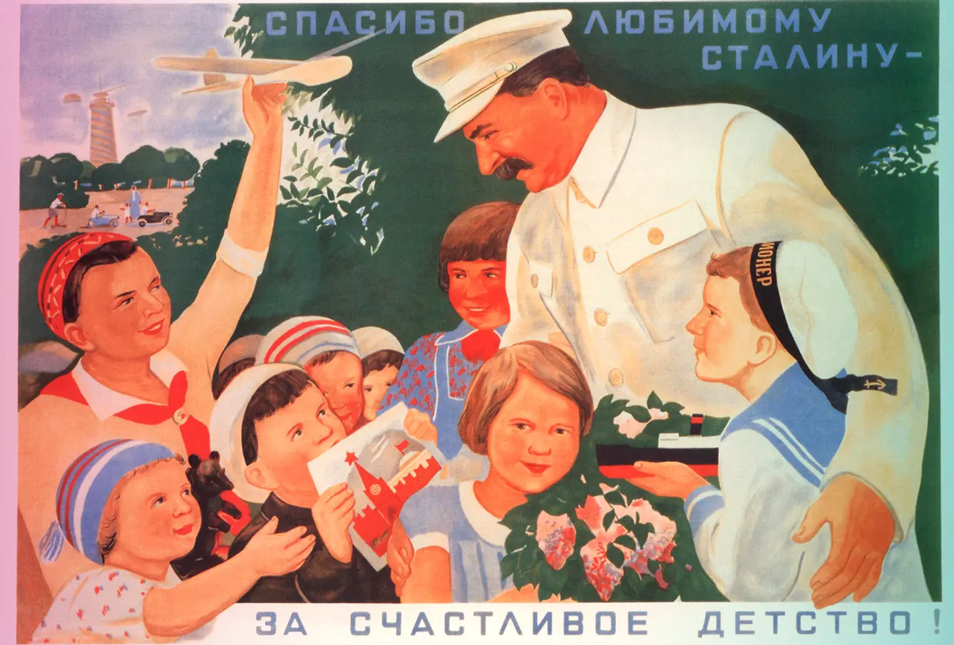 propaganda poster with Stalin
