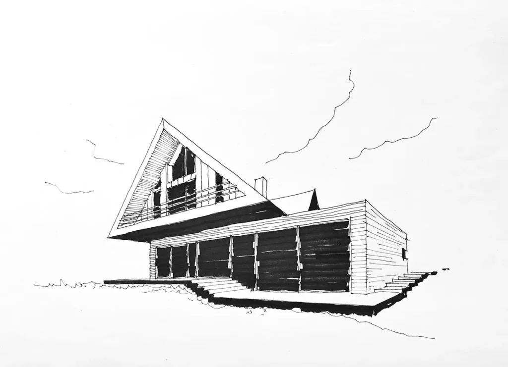 studio sketch of house