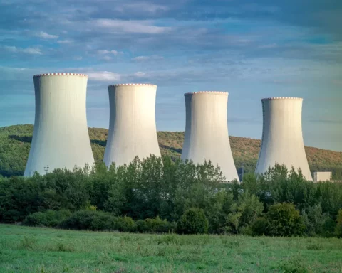 Panoramic view of Nuclear power plant in Mochovce. Slovakia