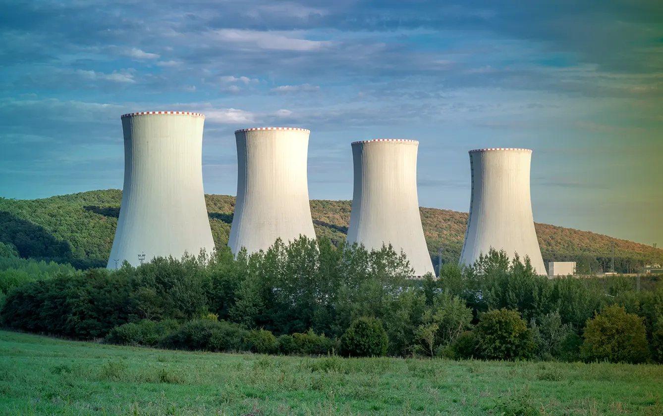 Panoramic view of Nuclear power plant in Mochovce. Slovakia