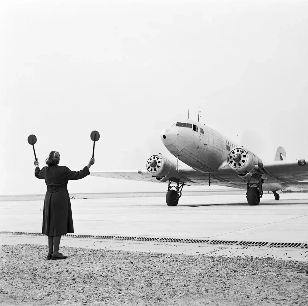 The LI-2 aircraft takes off for Bratislava, Czechoslovak Airlines