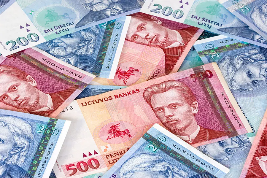 Lithuanian banknotes.