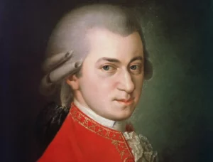 This posthumous portrait of Wolfgang Amadeus Mozart was painted by Barbara Kraft at the request of Joseph Sonnleithner in 1819, long after Mozart died.
