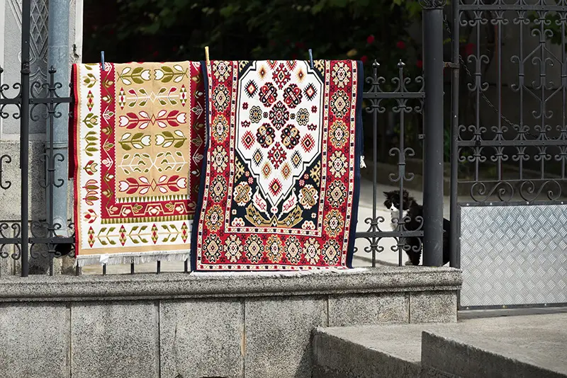 Rugs and a Cat in Romania