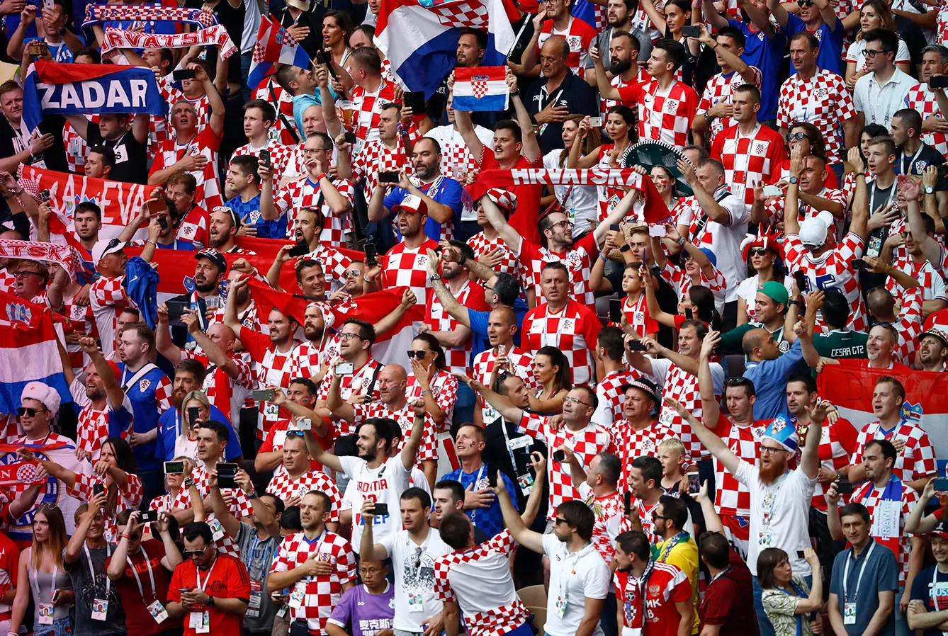 France v Croatia - FIFA World Cup 2018 Final Croatia supporters at Luzhniki Stadium on July 15, 2018