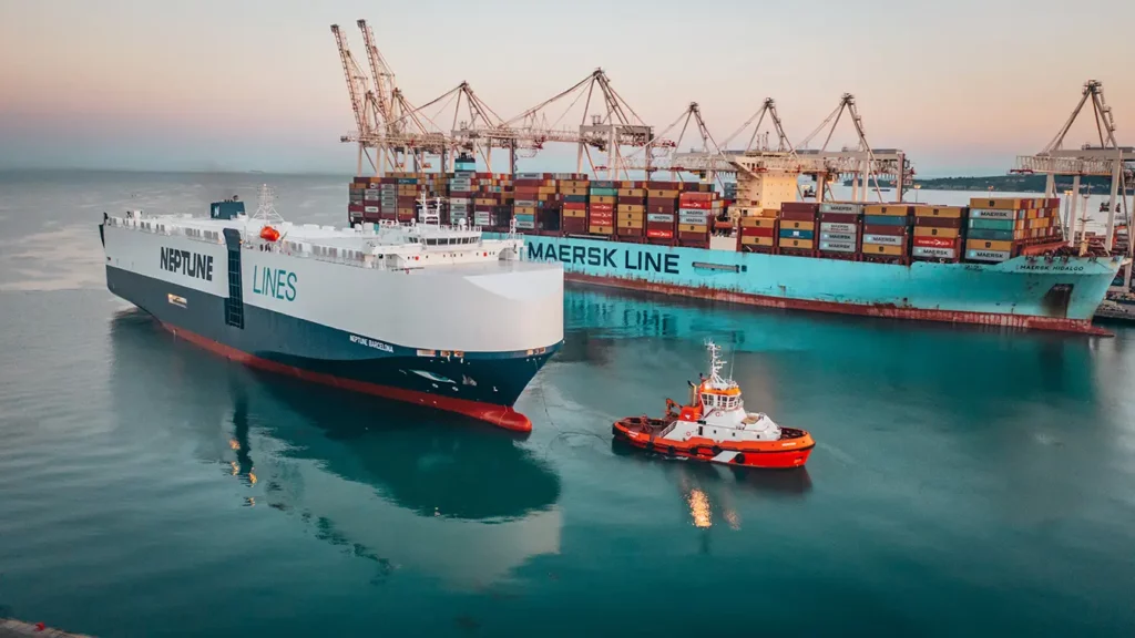 Neptune Lines ship enters port