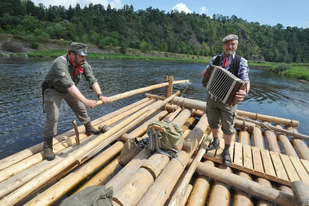 Sailors on the Vltava River in Davle