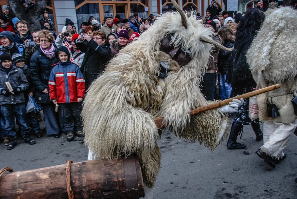 Hungarian Buso Demons at the Mohacs Festival in southern Hungary. Fesitval is held in early Feburary to celebrate the end of winter