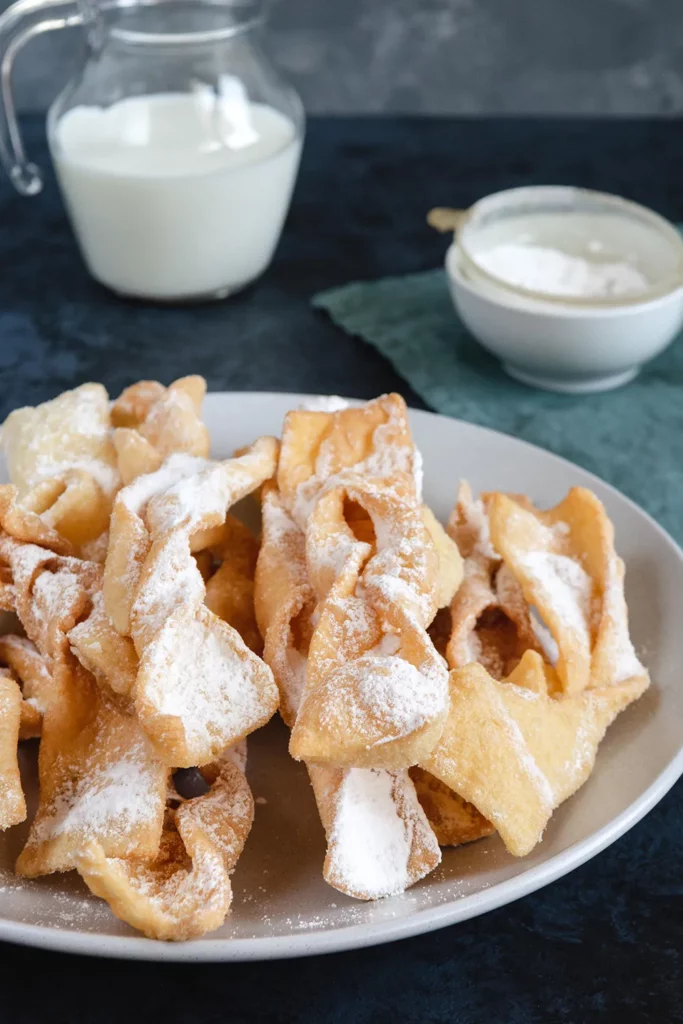 Faworki, Chrusty, Angel Wings - traditional Polish pastries served during Carnival Fat Thursday, just befor Lent