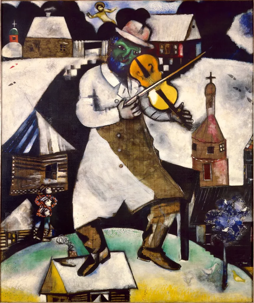 Marc Chagall, 1912, The Fiddler, an inspiration for the musical Fiddler on the Roof