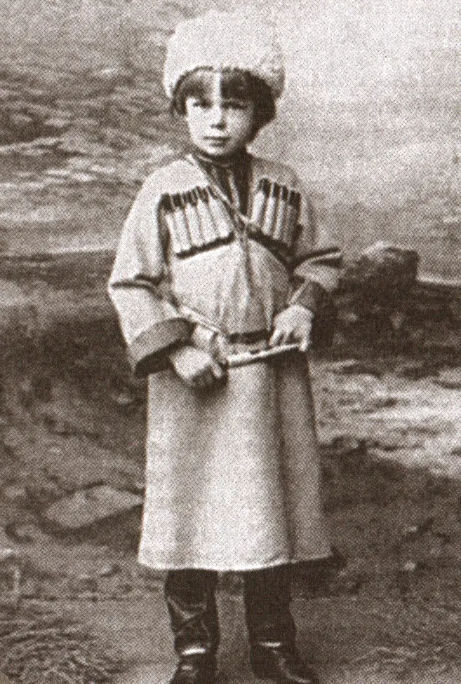 Baron Roman Nikolai Maximilian von Ungern-Sternberg as a boy, Russia, 1893