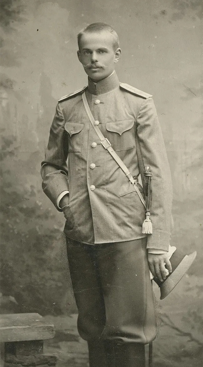 Baron Roman Nikolai Maximilian von Ungern-Sternberg as a young cadet, Russia, c. 1909